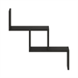 Pemberly Row Wall Mount Floating Ladder Shelf with Display Tiers in Espresso