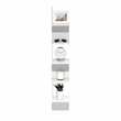 Pemberly Row 5-Tier Corner S-shape Radial Floating Bookshelf in White