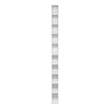 Pemberly Row 10-Tier Storage Shelf Bookcase 6 Inch Wide in White