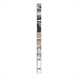 Pemberly Row 10-Tier Storage Shelf Bookcase 6 Inch Wide in White