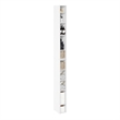 Pemberly Row 10-Tier Storage Shelf Bookcase 6 Inch Wide in White