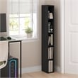 Pemberly Row 5-Tier 6-In Width Narrow Bookcase 9.3 x 5.9 x 51.9 in Blackwood