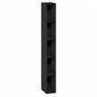 Pemberly Row 5-Tier 6-In Width Narrow Bookcase 9.3 x 5.9 x 51.9 in Blackwood
