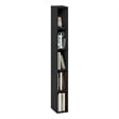 Pemberly Row 5-Tier 6-In Width Narrow Bookcase 9.3 x 5.9 x 51.9 in Blackwood