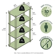 Pemberly Row 3-Tier Narrow 10-In Width Bookcase 9.3 x 9.8 x 31.5 Inches