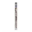 Pemberly Row 8-Tier Storage Shelf Bookcase 6 Inch Wide in White