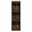 Pemberly Row 3-Tier Narrow Bookshelf 10-In Width Storage Shelf in Amber Pine