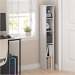 Pemberly Row 5-Tier 8-In Width Narrow Bookcase 9.3 x 7.9 x 51.9 in White