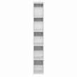 Pemberly Row 5-Tier 8-In Width Narrow Bookcase 9.3 x 7.9 x 51.9 in White