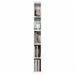 Pemberly Row 5-Tier 6-In Width Narrow Bookcase 9.3 x 5.9 x 51.9 in White