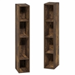 Pemberly Row 8-Tier Bookshelf with Storage Shelf in Amber Pine