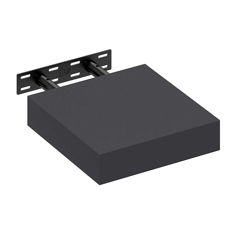 Pemberly Row 9 x 9 2-in Thick Invisible Brackets Floating Shelves in Americano