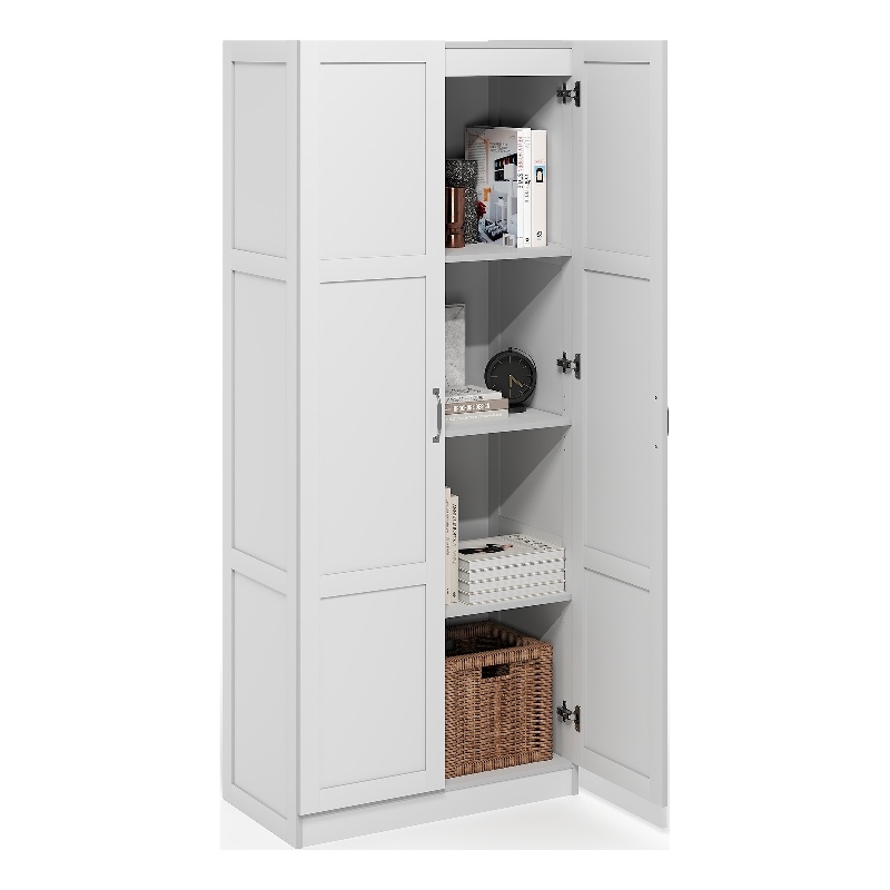 Pemberly Row Storage Kitchen Cabinet with 2 Doors 30W in White
