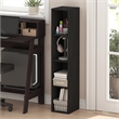 Pemberly Row 4-Tier 8-In Width Narrow Bookcase 9.3 x 7.9 x 41.6 in Blackwood