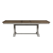 Pemberly Row Trestle Table with Removable 18 Inch Leaf Tapered Legs