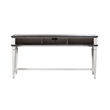 Pemberly Row White Console Bar Table with 2 Outlets and 2 USB Ports