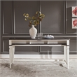 Pemberly Row White Console Bar Table with 2 Outlets and 2 USB Ports