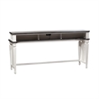 Pemberly Row White Console Bar Table with 2 Outlets and 2 USB Ports