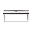 Pemberly Row White Console Bar Table with 2 Outlets and 2 USB Ports