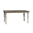 Pemberly Row Trestle Table Set with 20 Inch Leaf English Country Style