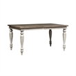 Pemberly Row Trestle Table Set with 20 Inch Leaf English Country Style