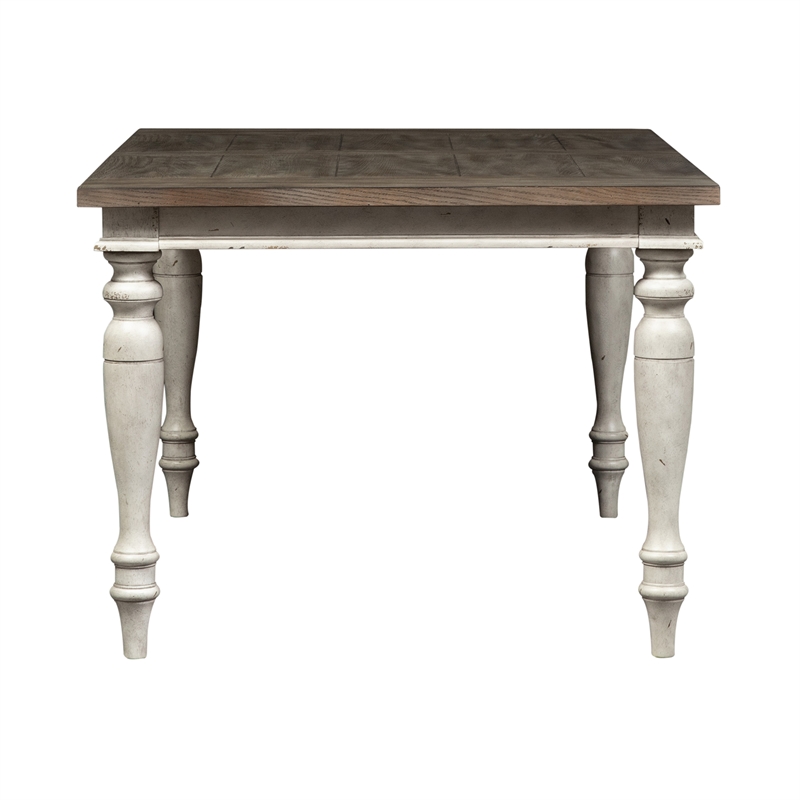 Pemberly Row Trestle Table Set with 20 Inch Leaf English Country Style