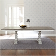 Pemberly Row Trestle Table Set with 20 Inch Leaf English Country Style