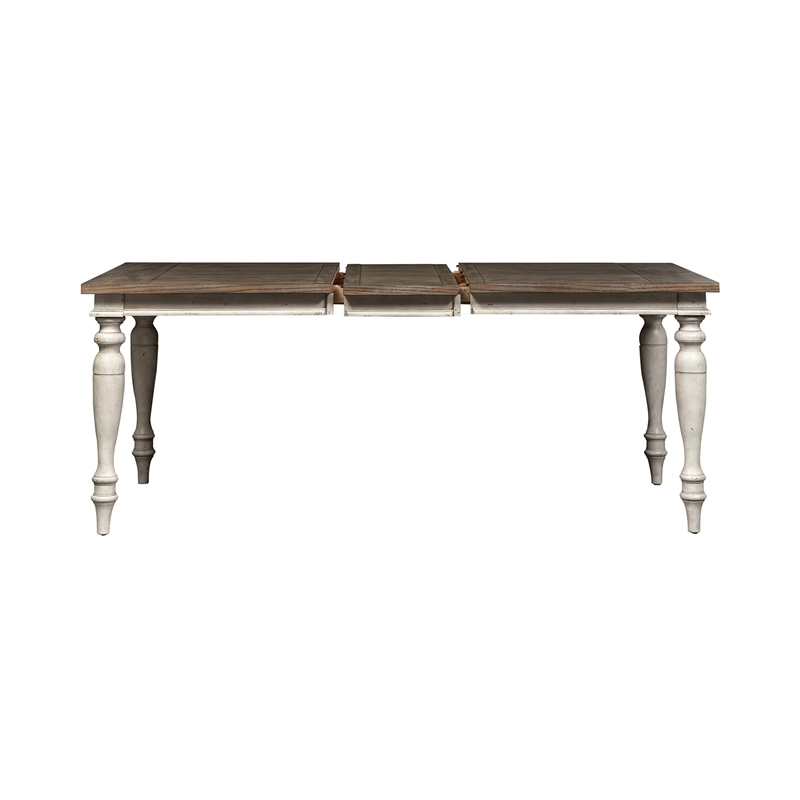 Pemberly Row Trestle Table Set with 20 Inch Leaf English Country Style