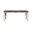 Pemberly Row Trestle Table Set with 20 Inch Leaf English Country Style