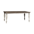 Pemberly Row Trestle Table Set with 20 Inch Leaf English Country Style