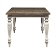 Pemberly Row Trestle Table Set with 20 Inch Leaf English Country Style