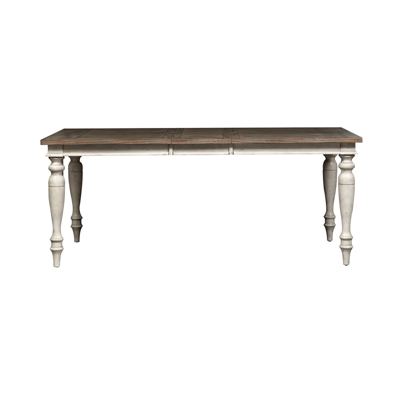Pemberly Row Trestle Table Set with 20 Inch Leaf English Country Style