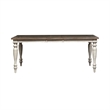 Pemberly Row Trestle Table Set with 20 Inch Leaf English Country Style