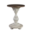 Pemberly Row Chair Side Table with Plank Top and Corbel Accents