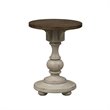 Pemberly Row Chair Side Table with Plank Top and Corbel Accents