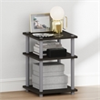 Pemberly Row 3-Tier Open Shelves Nightstand Side Table in Espresso