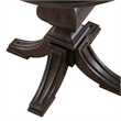 Pemberly Row Round Chairside Table with Blue Stone Insert in Brown