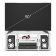 Pemberly Row 3-Tier No Tools TV Stand for TV up to 50