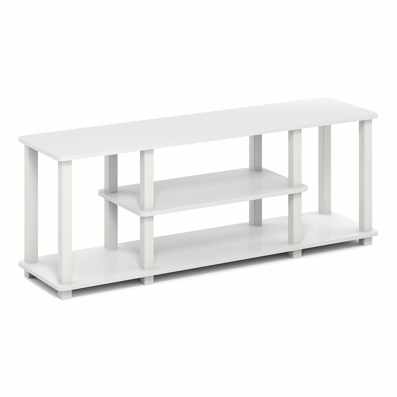 Pemberly Row 3-Tier No Tools TV Stand for TV up to 50