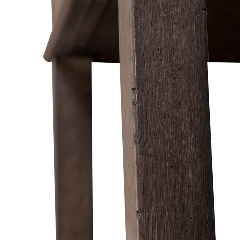Pemberly Row 1-Drawer Wood End Table with Beveled Edge in Peppercorn Espresso