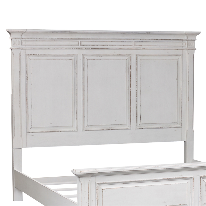 Pemberly Row White King Panel Headboard with Dovetail Construction