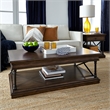 Pemberly Row 3 Piece Set with Castered Cocktail Table in Brown