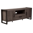 Pemberly Row Medium Gray Entertainment Center with Piers Floating Shelf
