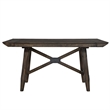 Pemberly Row 5 Piece Gathering Table Set with 12 Inch Leaves in Brown