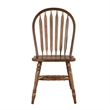 Pemberly Row Antique Honey Windsor Side Chair Set of 2 with Turned Legs