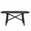 Pemberly Row 6 Piece Gathering Table Set with 12 Inch Leaves in Brown