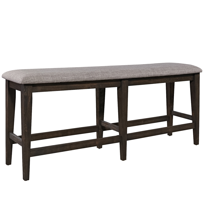 Pemberly Row 6 Piece Gathering Table Set with 12 Inch Leaves in Brown
