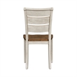 Pemberly Row White Ladder Back Side Chair Set of 2 with Tapered Legs