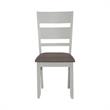 Pemberly Row Slat Back Upholstered Side Chair Set of 2 in Grey Linen