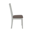 Pemberly Row Slat Back Upholstered Side Chair Set of 2 in Grey Linen
